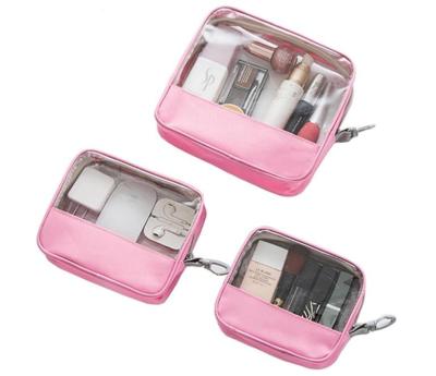 China Eco-friendly Wholesale Clear PVC Cosmetic Bag Travel Bags Transparent Toiletry Bag for sale