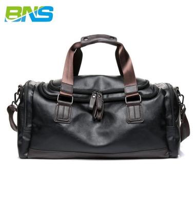 China Durable Travel Packing Vintage Custom Men's PU Weekender PU Gym Garment Wholesale Tote Luxury Big Color Women's Logo Travel Leather Duffel Bag for sale