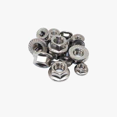 China Heavy Industry DIN6923 Hex flange nuts lock nuts serrated Hexagon Nuts With Flange sus304 stainless steel for sale