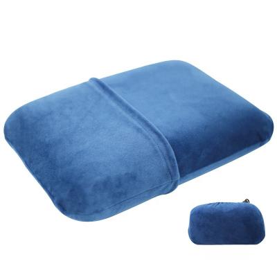 China New Hotel Amazon Outdoor MEMORY FOAM Mini Portable Travel Folding Folding Pillow Camping Pillow for sale