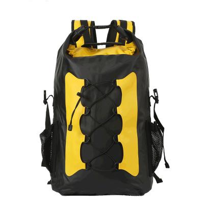 China 500D PVC 0.5mm tarpaulin 0.5mm surf 30L waterproof backpack dry bag wet dry backpack for hiking and camping for sale