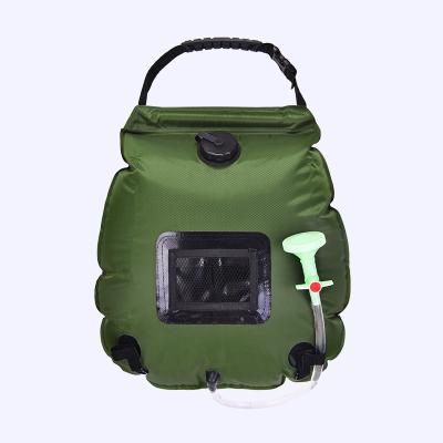 China Foldable Camp Solar Bag With Heater Hot Water Black Plastic Shower Enthusiast Camping Increasing Outer 30 *14* 5.5cm for sale