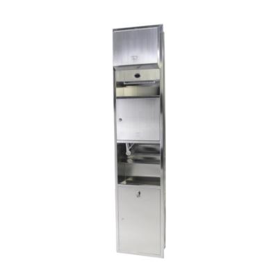 China Recessed Stainless Steel Stainless Steel Automatic Paper Dispenser, Hand Dryer, Waste Bin Combination D-738T for sale