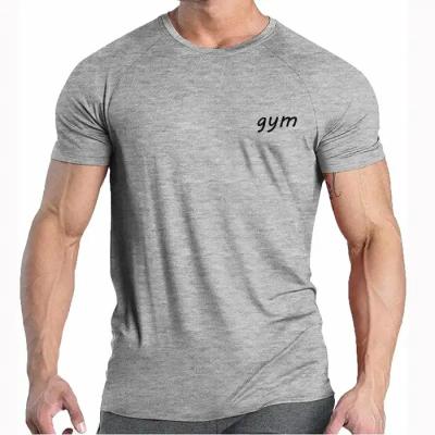 China Anti-wrinkle 2023 Wholesale Custom Logo Cotton Blend Basic Men's T Shirt Plain Blank 100% Bamboo Screen Print Gym T-Shirt For Summer for sale