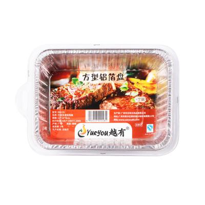 China Easily Cleaned Disposable Aluminum Foil Pan Take Out Food Containers with Clear Plastic Dome Lids, Steam Table Pans for sale