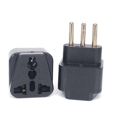 China Residential/Multi-Purpose L Type 3 Pin Round Plug Travel Adapter Electrical Plug Conversion AC 250V Plug For Italy Uruguay for sale