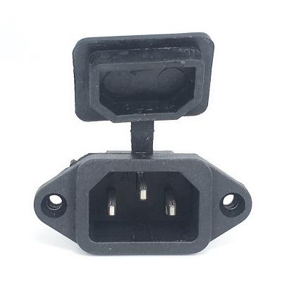 China Industrial ac c14 socket with IEC 320 waterproof c14 inlet PDU 3P socket IEC cover male power socket outlet for sale