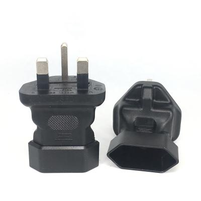 China Residential / General Purpose 2 To 3 Pin Plug 3A 250V Eu Plug To UK Plug Adopter With Fuse for sale