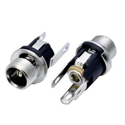 China Industrial Connector 5.5*2.5 2.1 Jack Socket Metal Electric Outlet DC-025M DC 12V Power Sockets for Computer TV for sale