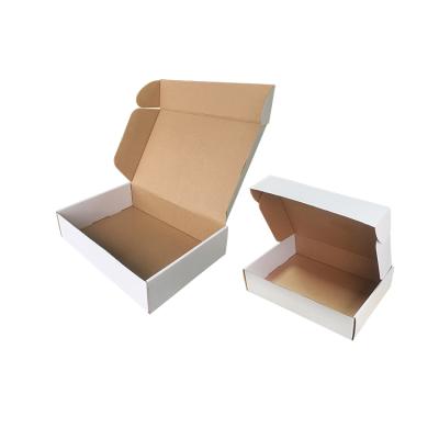 China Recyclable mengsheng white folding kraft paper custom printed corrugated empty cosmetic cream mailer box for sale