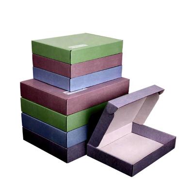 China Recyclable Different Colors Matte Lamination Printing Custom Corrugated Paper Foldable Tuck Top Shipping Boxes for sale