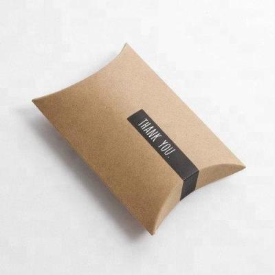 China Good Recycled Materials Price Kraft Paper Pillow Box Packaging For Sale for sale