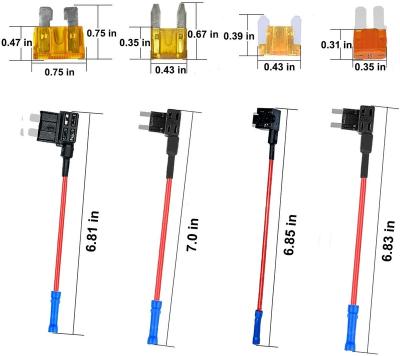 China Safe Voltage 4 Types Adding Adapter Kit Fuse Holder Mini Low Profile Tap Adapter And Circuit Fuse For Cars Trucks Boats for sale