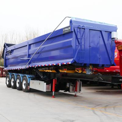 China 3 Axles 12 Wheels 50ton Dump Trailer Tipping Semi Trailer Tipper Trailer with Tyres for sale