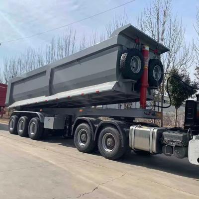 China 9300*2500*3400mm Tandem Axle Bogie Suspension End Tipper Semi Trailer 32m3 with Parts for sale