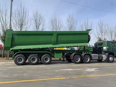 China 40t Tri Axles 12 Wheels/ Tyres Rear Dump Truck Trailer Tipper Semi Trailer From One for sale