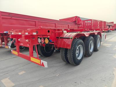 China 3 Axle 20FT 40FT 40 Foot 53 20 Foot Slider Extendable 40 Gooseneck Skeleton Tri Axle 20/40 Flatbed Truck Container Chassis Semi Trailer for sale