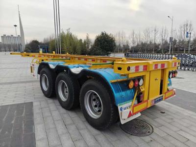 China 8000-9000mm Wheel Base Skeleton Container Semi Trailer with Customization Option for sale