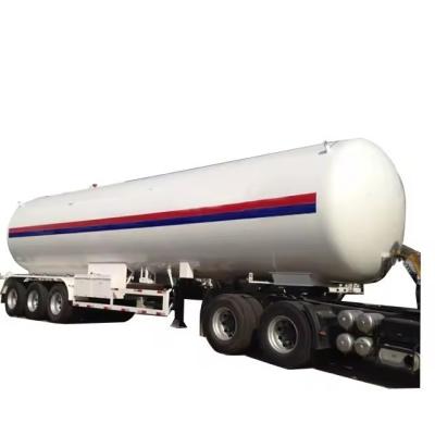 China 3 Axles 52000liters LPG Semi-Trailer 52cbm LPG Gas Transport Tank Semi Truck Trailer for sale