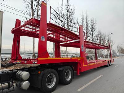 China 10 Auto's 3 Assen Hydraulische Auto's Trucker Car Carrier Trailer Car Transport Semi Truck Trailer Te koop