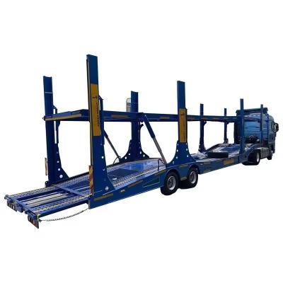 China Customization Car Carrier Transport Tandem Trailer Ramp Double Decker Car Semi Trailer for sale