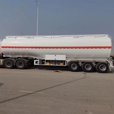 China 45000 liter roestvrij staal chemische tank aanhanger voor transport van chemische benzine Te koop