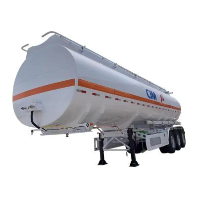 China 50T Load Capacity Stainless Steel Tanker Truck Semi Trailer for Fuel Transport for sale