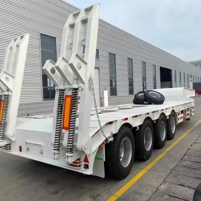 China Highbed Low Bed Loader Drawbar Trailer Lowbed Full Trailer Certified by ISO/TS16949 for sale