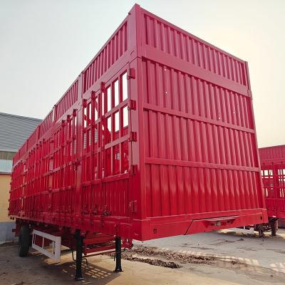 China Grade Heavy Duty Self-dumping Cattle Carrier Trailer for Livestock Transport Truck for sale