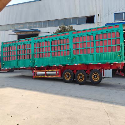 China 40FT Fence Cargo Semi Trailer Bulk Cargo Transport Trailer for Leaf Spring Suspension for sale