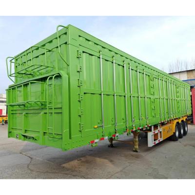 China Not Self-dumping 3 Axle Enclosed Small Cargo Fence Semi Trailer with 2