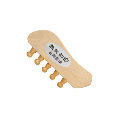 China Hot Selling Natural Wooden Head Massage Tool For Waist Lead Leg Scalp Palm Wooden Comb for sale