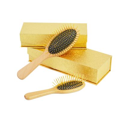 China 24K Gold Plating on Comb Needle 24K Gold Large Airbag Board Luxury Wooden Comb for sale