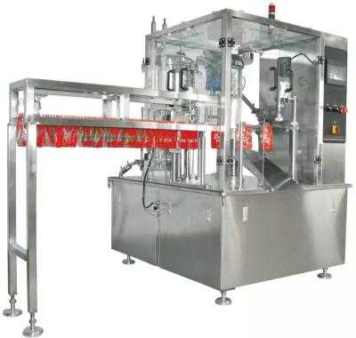 China Beverage 3 Nozzles Automatic Tomato Sauce Ketchup Packing Machine for sale