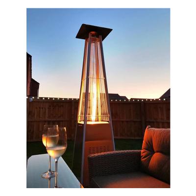 China Stocked Outdoor Patio Heater Pyramid Natural Gas Stand Patio Heater 300w Glass Tube Patio Heater for sale