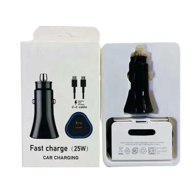 China Qc 3.0 Fast Charger 2022 Hot sell  Car Charger Usb C For Samsung 25W Type C Fast  Car Charger With Package Cable for sale