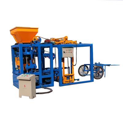 China Building material stores low cost qt4-24 semi automatic cement brick making machine cavity block machine for sale price in USA for sale