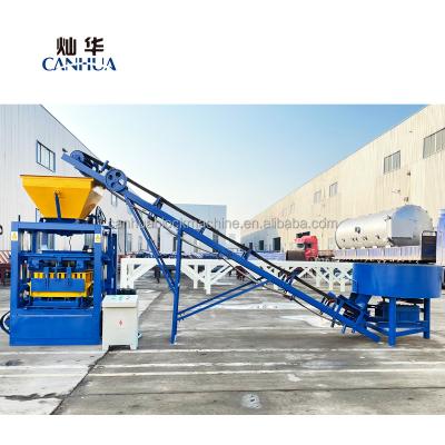 China Building Material Shops QT4-24 Widely Used Interlocking Concrete Hollow Cement Block Machine Making Brick Price For Sale In USA for sale