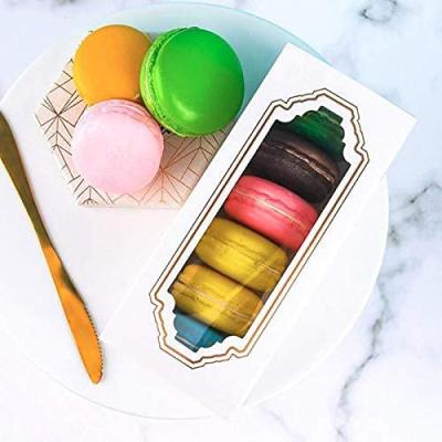 China Recyclable Custom Macaron 6 Pack Mini Cake Boxes With Lid Drawer Packaging Box For Wedding Box Set Gift for sale