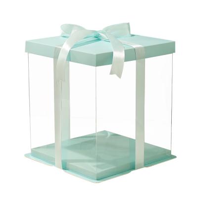 China Wholesale Recyclable Custom Design Tall Cake Box / Clear Plastic Cake Box / Box For Cake for sale