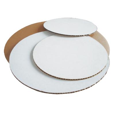 China Biodegradable White Corrugated Round Disposable Cake Stand Base for sale