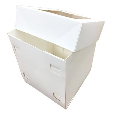 China Recyclable design your own plain 12 inch large white cake box for sale