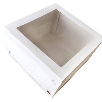 China Recyclable design your own plain 12 inch large white cake box for sale