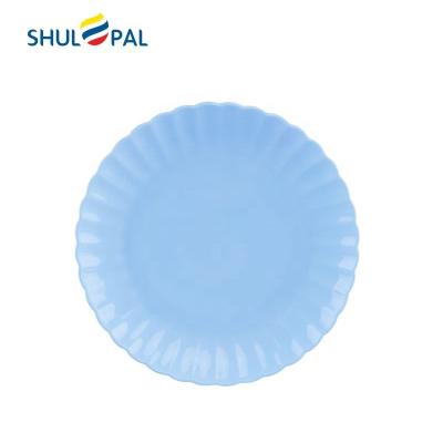 China Sustainable Glassware High Quality Tempered Blue Opal Dessert Dish for sale