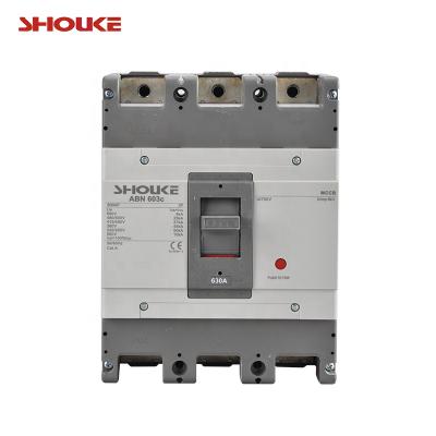 China 600amp ABN mccb ABN603c molded n type case circuit breaker ABN 600A 3p circuit breaker 600A 3P 600AF for sale