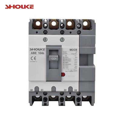 China SKE abe104b 4p 100amp mccb molded case circuit breaker ABE104b for sale