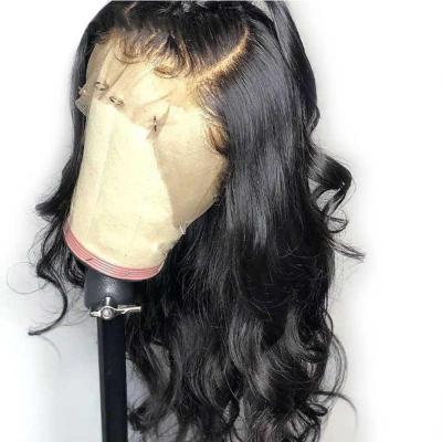 China Water Wave Body Wave Hair Wig T Shaped Headband Synthetic Front Lace Wave Hair Wigs Big Head Coverage Chemical Fiber Lace Wigs for sale