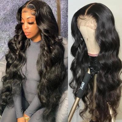 China Hot Sale Water Wave Hair Indian Deep Wave Wigs Cuticle Aligned Virgin Good Quality Lace Front Wig Vendor Wholesale Price Synthetic Hair Wig for sale