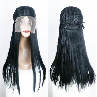 China Water Wave Lace Front Wigs Long Straight Wave Chemical Fiber Hair Heat Resistant Synthetic Wigs Peruvian Wig Factory Wholesale for sale