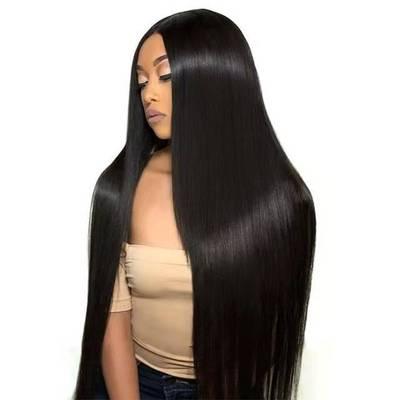 China 2021 Trend Wave Brazilian Hair Wigs Silky Straight Hair Lace Front Wigs For Color Woman Hd Lace Band Brazilian Straight Hair Wig for sale